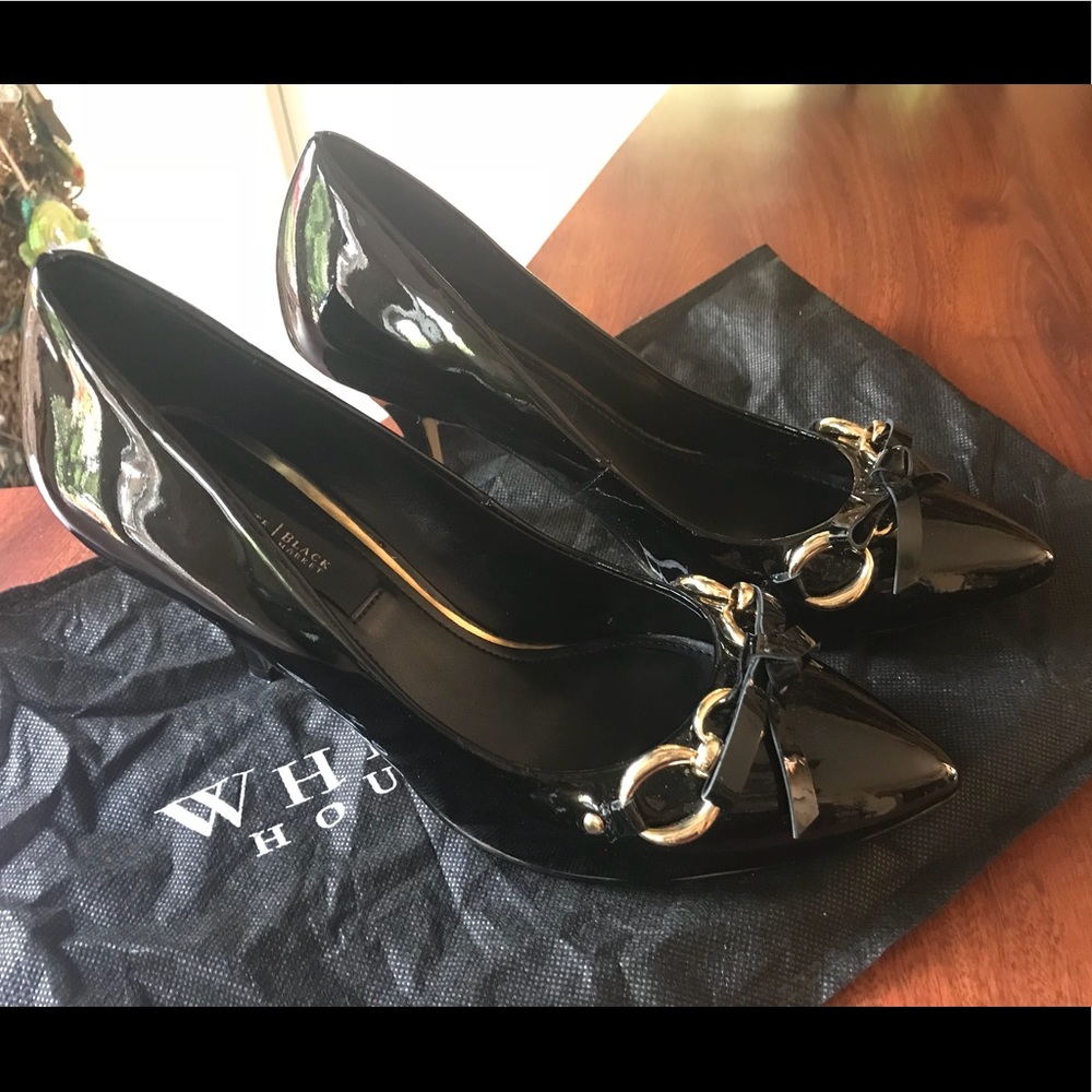 White House Black Market patent leather pumps